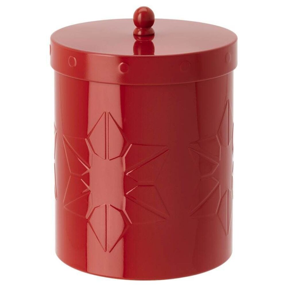 Ikea Tin Canister Red w/Lid 605.561.43 NEW Great for Red Holidays Ships Fast!